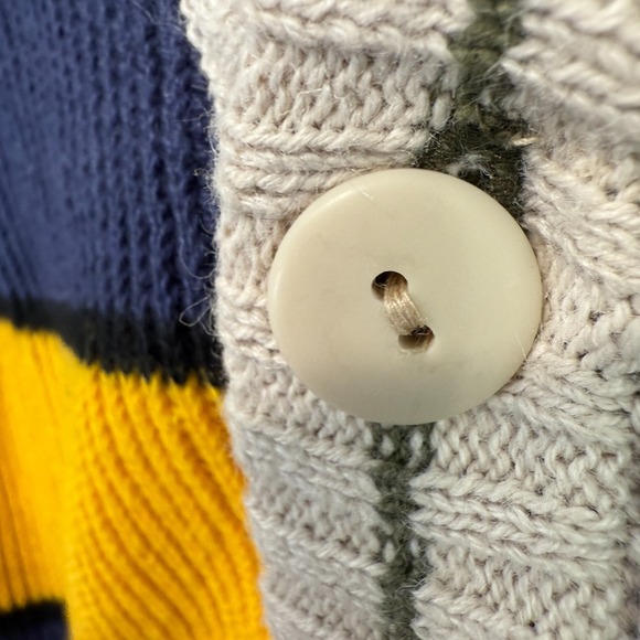 Vintage Bugle Boy Cardigan Sweater Womens Small 8-10 Collegiate 90s Chunky Knit - Picture 7 of 11